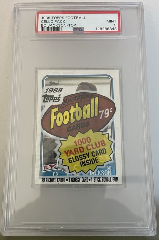 1988 Topps Football Cello Pack! Bo Jackson Rookie On Top! PSA Mint 9!