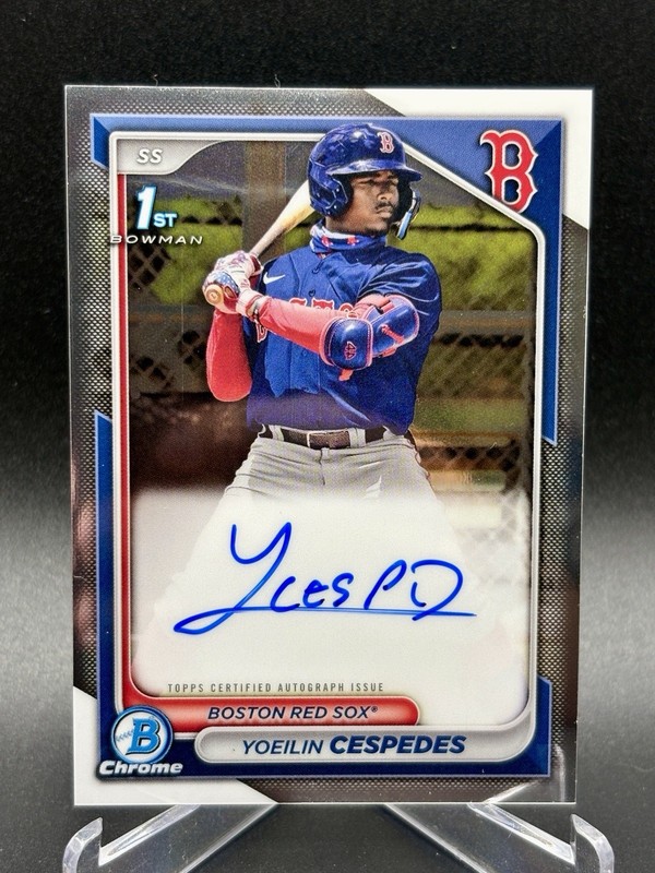 2024 Bowman – Yoeilin Cespedes 1st Prospect Chrome Auto Red Sox #CPA-YCE