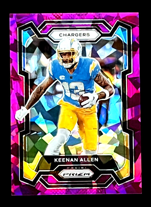 2023 Panini Prizm Keenan Allen Purple Cracked Ice 46/225 Los Angeles Chargers