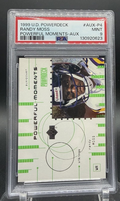 1999 Upper Deck Powerdeck Randy Moss PSA 9 POP 2, “Powerful Moments”