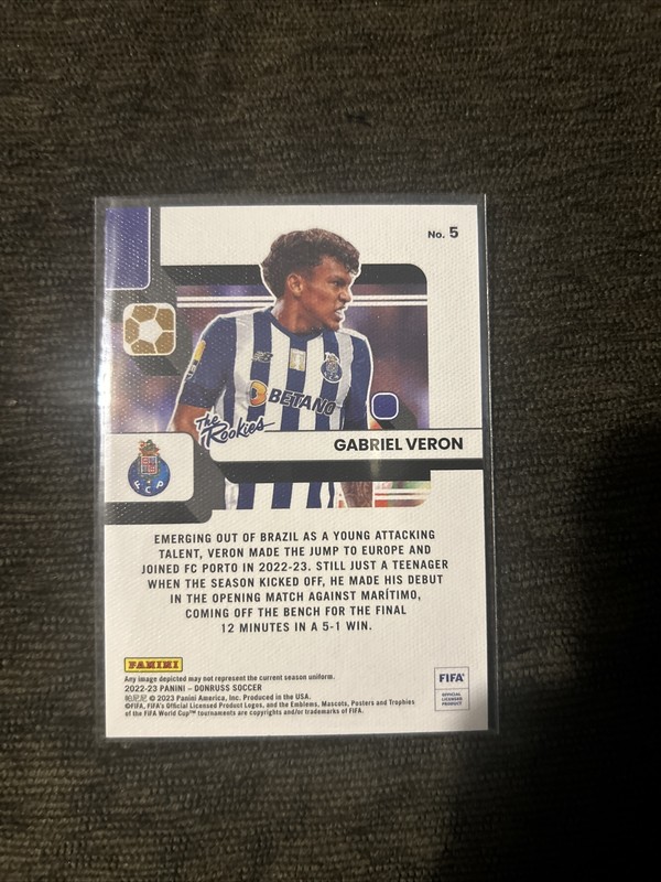 Gabriel Veron 2022-23 Panini Donruss Soccer #5 The Rookies Green RC gallery