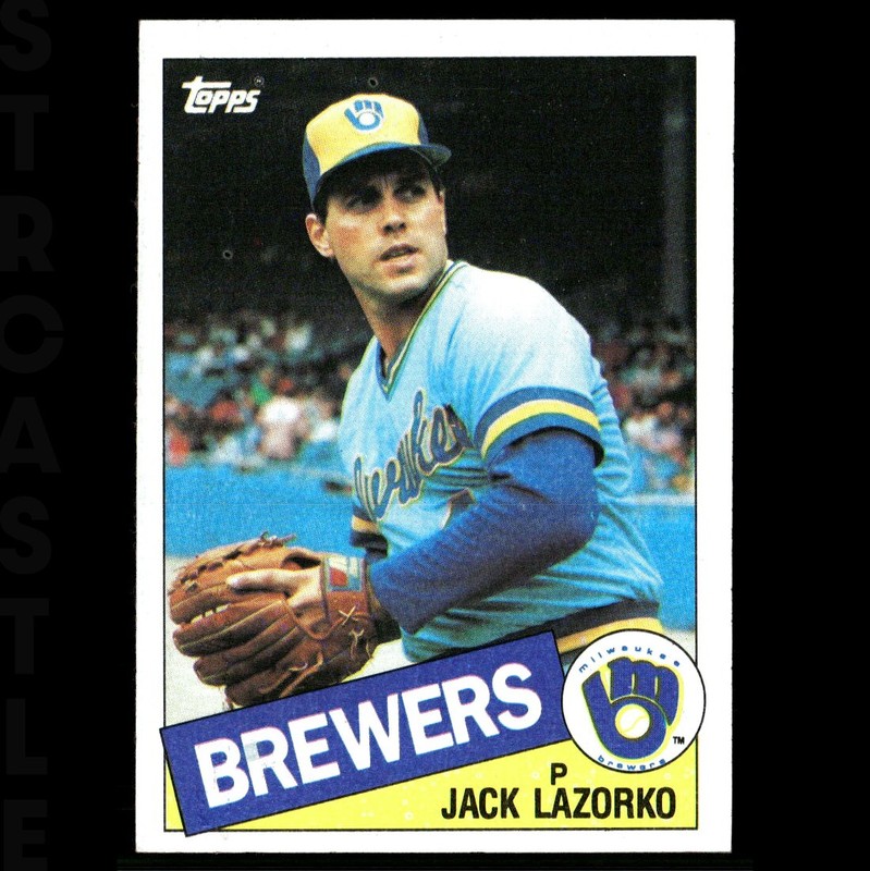 1985 Topps – Jack Lazorko #317 (RC) Milwaukee Brewers ⚾ Baseball Card