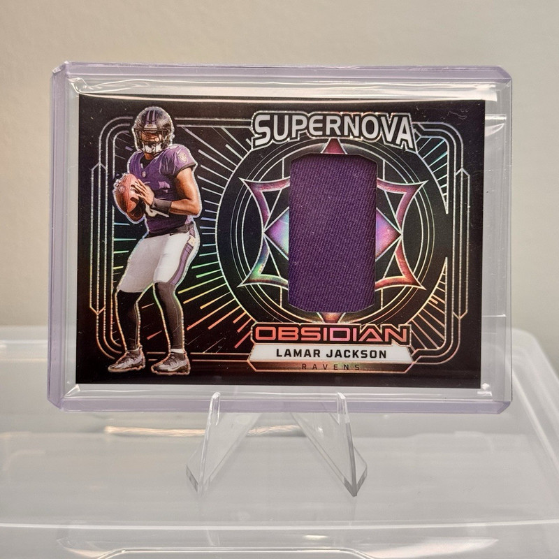 2024 Panini Obsidian Lamar Jackson Supernova Swatches #SN-LJN Ravens