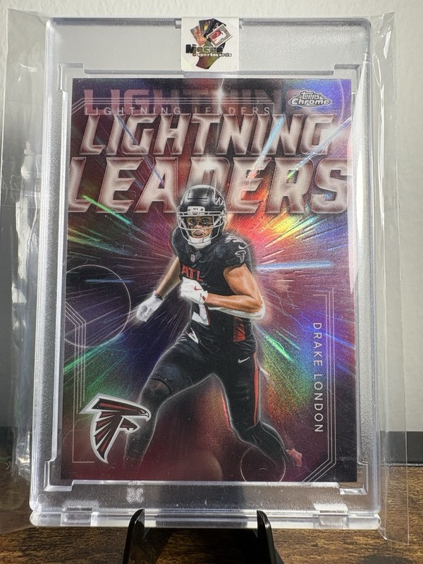 Topps 2025 Chrome Lightning Leaders Insert Drake London ATL Falcons #LL-14 SSP
