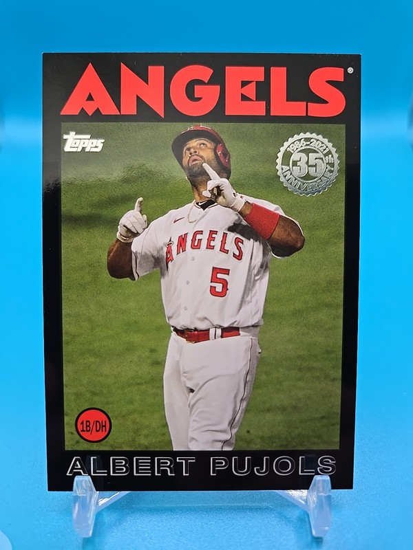 2021 Topps – 1986 Topps Baseball 35th Anniversary Albert Pujols #86B-93 Black…