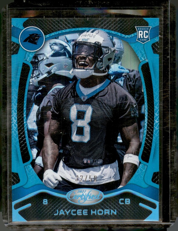 2021 Panini Certified #144 Jaycee Horn Mirror Teal #/50
