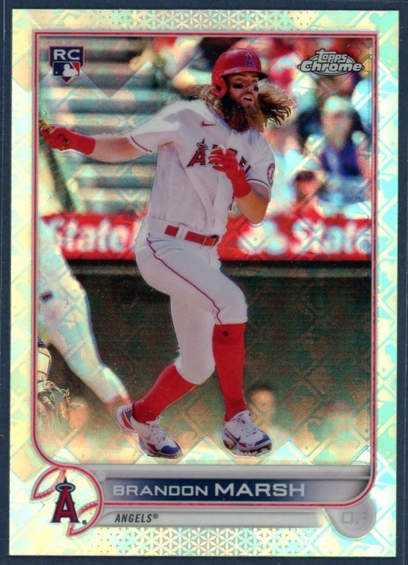 BRANDON MARSH 2022 Topps Chrome RC Logofractor #25 Angels, Phillies Rookie