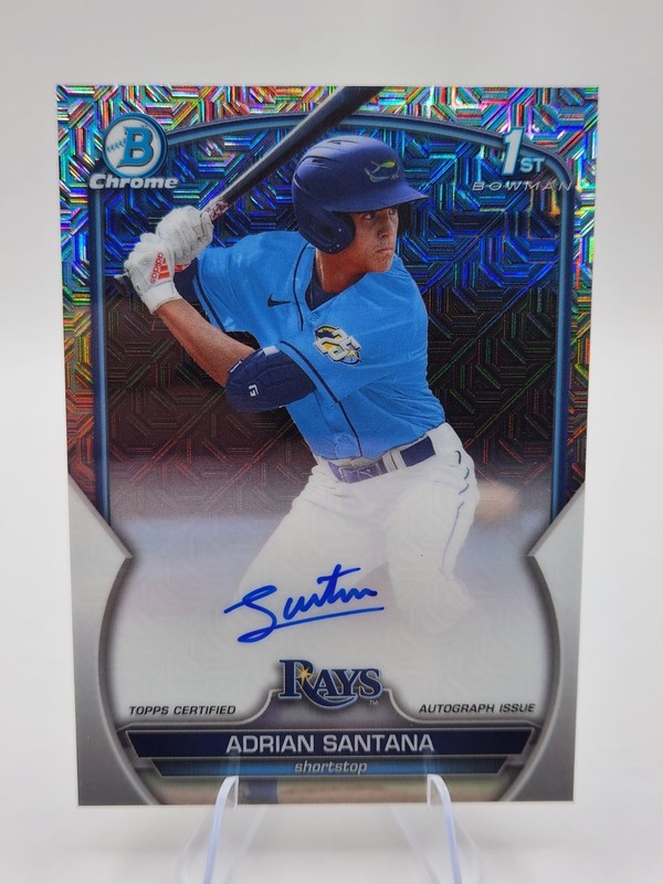 2023 Bowman Chrome 1st Adrian Santana HTA Choice Mojo Refractor Auto /150