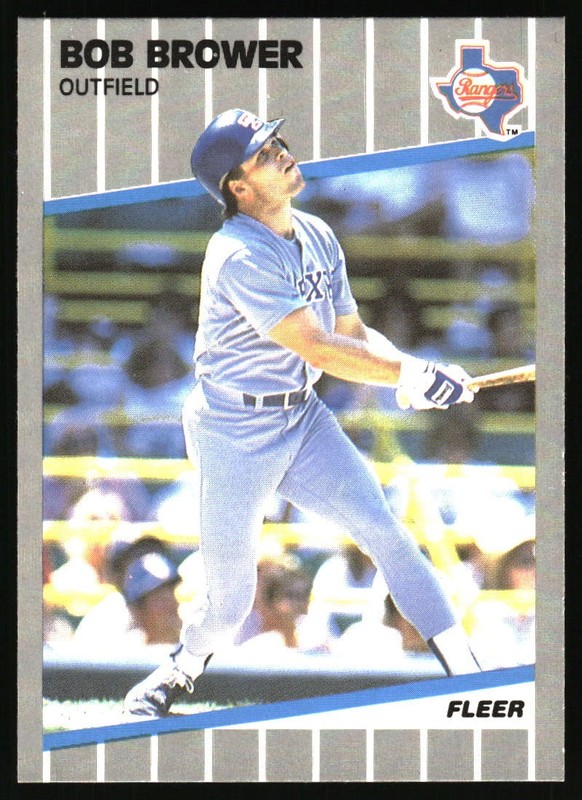 1989 Fleer Bob Brower #514 Texas Rangers