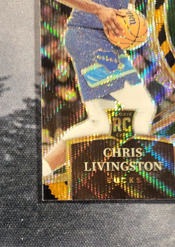 2023-24 Panini Select Premier Lvl Chris Livingston #107 Tiger Stripes Prizm (RC) gallery