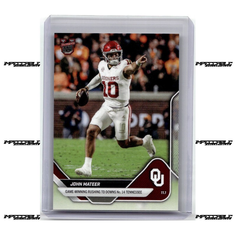 2025 Bowman U Now – #39 John Mateer Rookie /654 Game-Winning TD