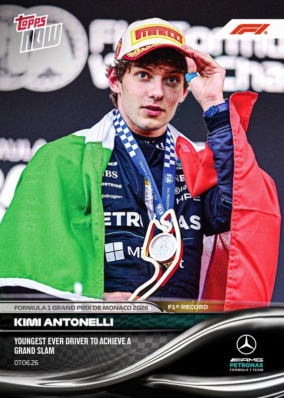 Kimi Antonelli – 2026 Formula 1 Topps Now #33 – Youngest F1 Grand Slam! PRESALE