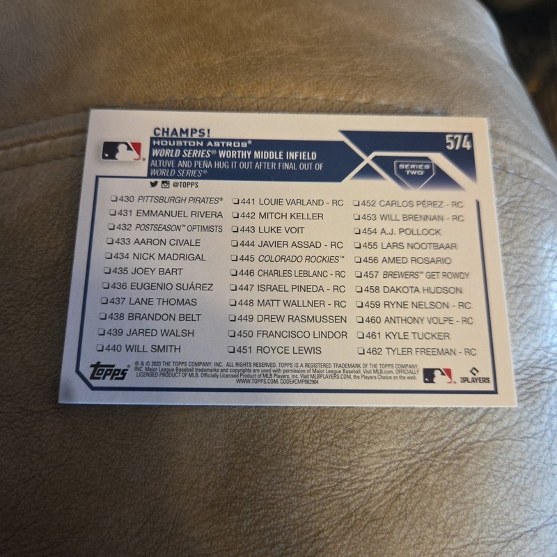 2023 Topps Series 2 - Checklist Jose Altuve, Jeremy Pena #574 gallery