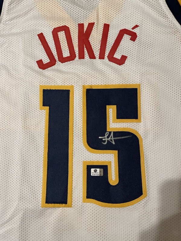 NIKOLA JOKIC Signed Autographed Custom DENVER NUGGETS Jersey COA AUTO gallery