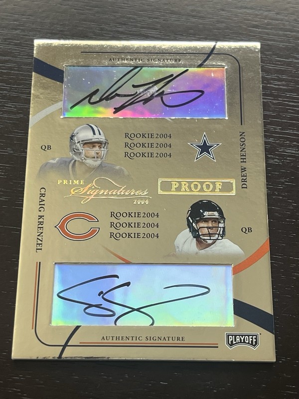 2004 Prime Signatures Craig Krenzel Drew Henson #115 /50 Gold Proof