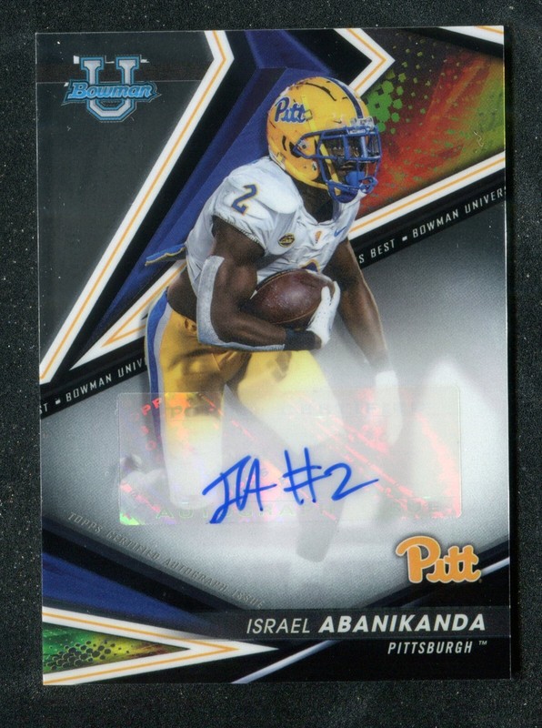 2022 Bowman’s Best University Best of ’22 Autographs #BAIA Israel Abanikanda RC
