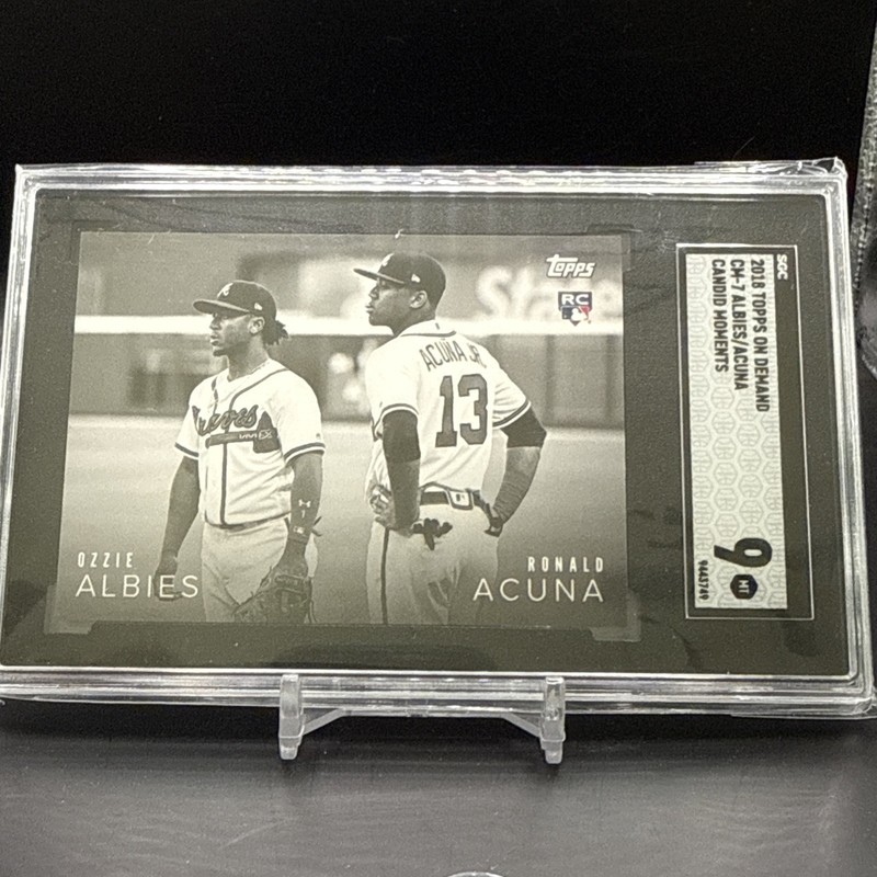 2018 Topps On Demand Black & White /167 #CM-7 Ronald Acuna Albies RC SGC 9