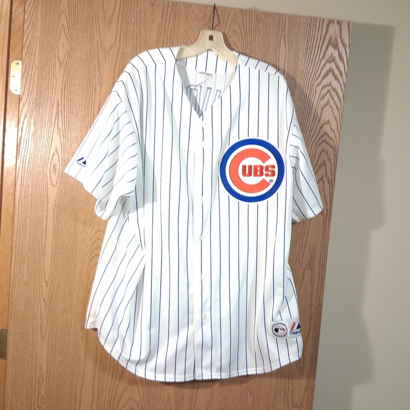Kosuke Fukudome #1 Chicago Cubs Sewn Majestic Pinstripe Jersey 3XL gallery