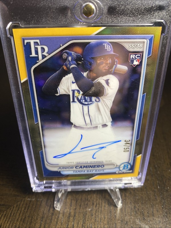 2024 Bowman Chrome Junior Caminero Gold Rookie Autograph /50
