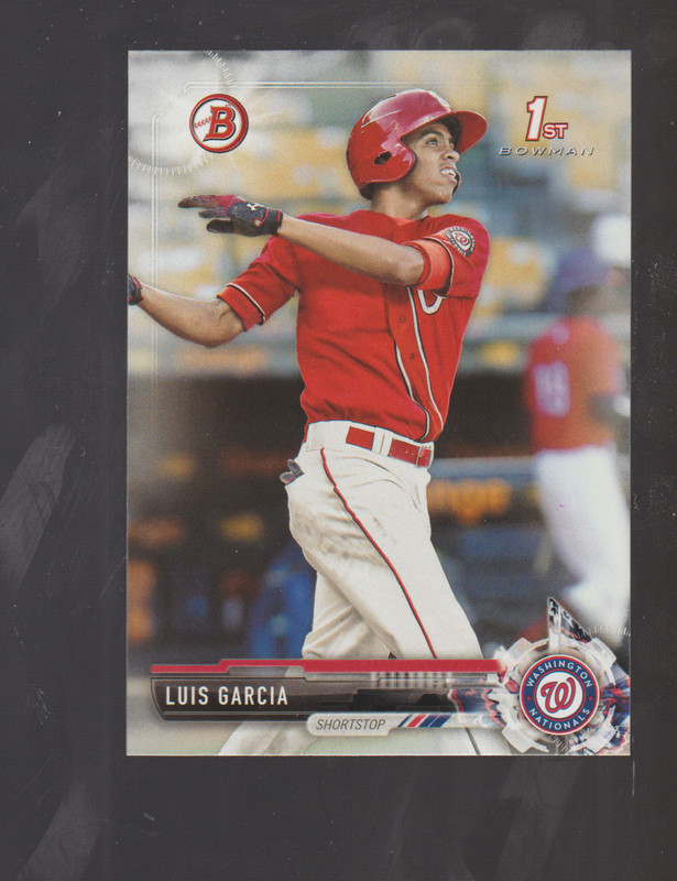 2017 Bowman #BP119 Luis Garcia Jr. RC, Washington Nationals