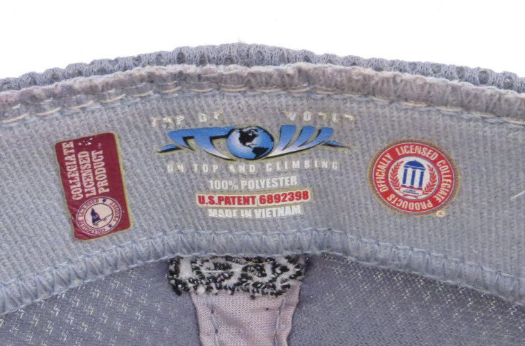 On Top of the World One Fit Wisconsin Badgers One Size Fitted Hat Football Gray gallery