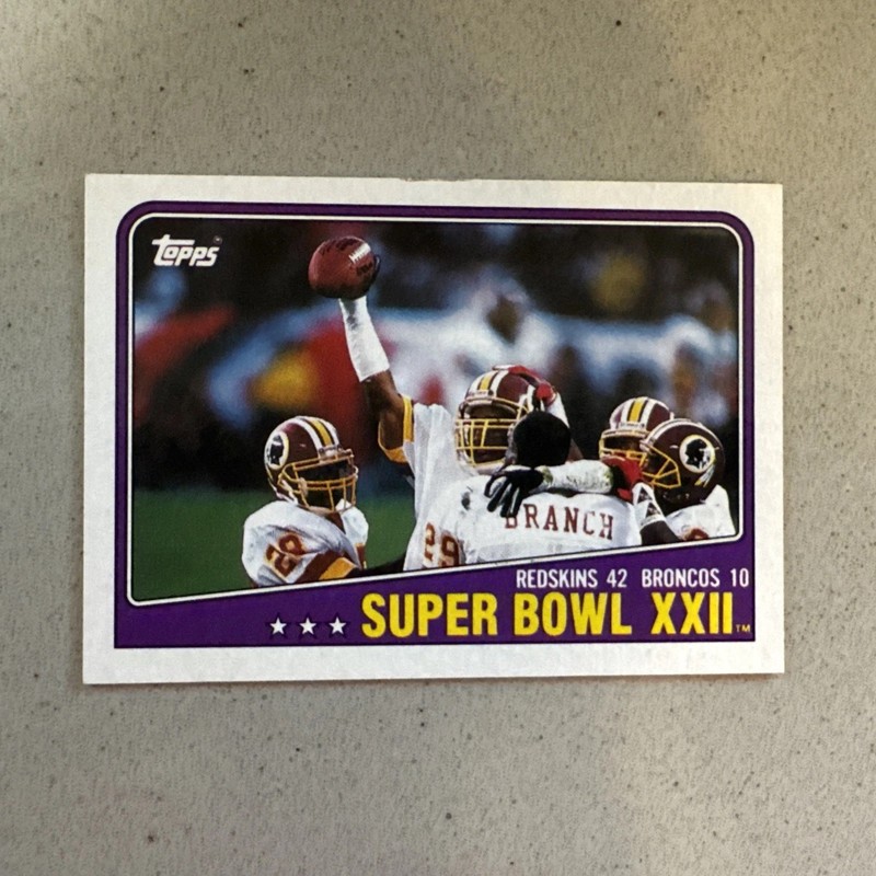 1988 Topps Football #1 Super Bowl XXII