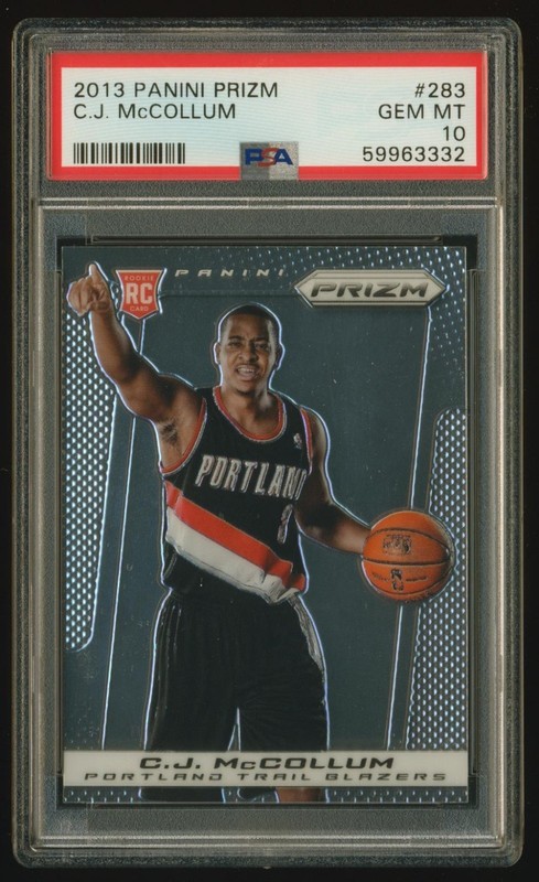 CJ C.J. McCOLLUM 2013-14 Panini Prizm RC PSA 10 GEM MT MINT #283