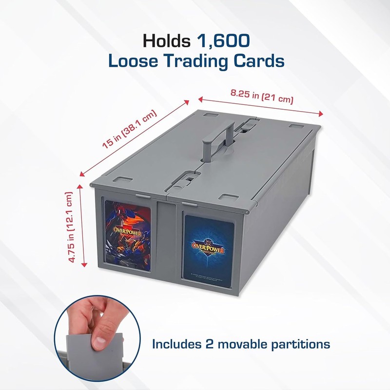 BCW Plastic Cards Box Bin For Trading Gaming Sport Toploader Magnet Safe Storage gallery