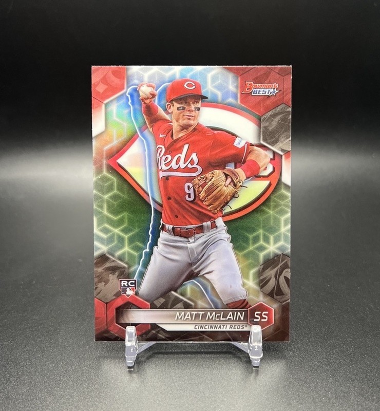2023 Bowman’s Best MATT MCLAIN RC ROOKIE Refractor #39 Cincinnati Reds