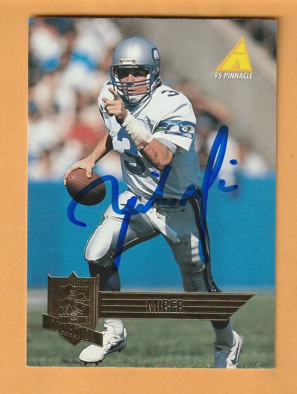 Rick Mirer Seattle Seahawks AUTO Signed 1995 Pinnacle #167 Notre Dame Irish