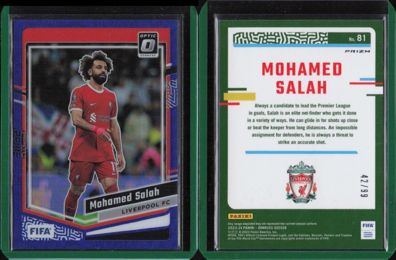 2023-24 Donruss Optic Blue #81 Mohamed Salah Liverpool 42/99