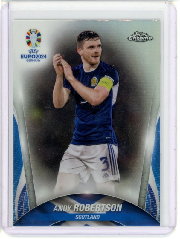 2024 TOPPS CHROME UEFA EURO SOCCER REFRACTOR ANDY ROBERTSON #138
