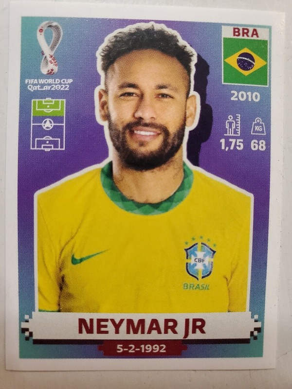 Panini 2022 FIFA World Cup Qatar Neymar Jr BRAZIL BRA17 Sticker