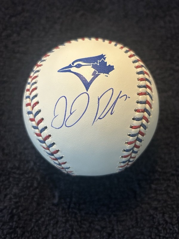 JOJO PARKER SIGNED AUTOGRAPHED OML TORONTO BLUE JAYS STITCH BASEBALL BECKETT