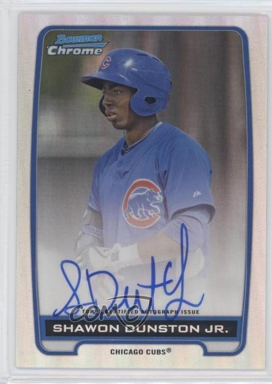 2012 Bowman Chrome Prospects Refractor /500 Shawon Dunston Jr #BCA-SD Auto 4z4
