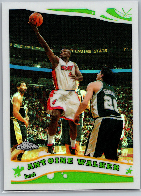 Antoine Walker 2005-06 Topps Chrome Refractor /999 #153 Miami Heat