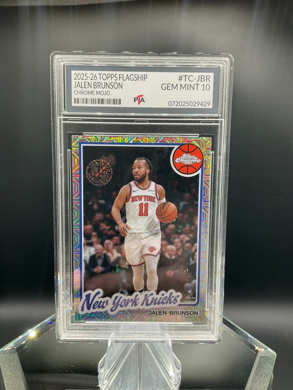 2025-26 Topps Jalen Brunson 1980-81 Chrome MOJO Refractor ~ GEM MINT PTA 10 🔥