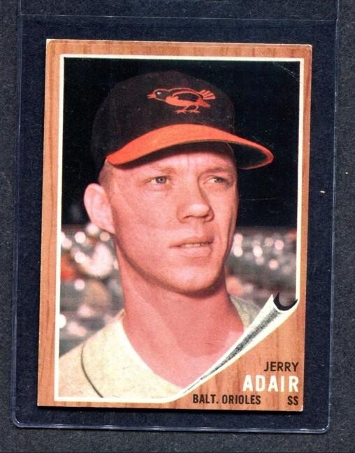 1962 Topps #449 Jerry Adair (Orioles) Vg-Ex (Flat Rate Ship)