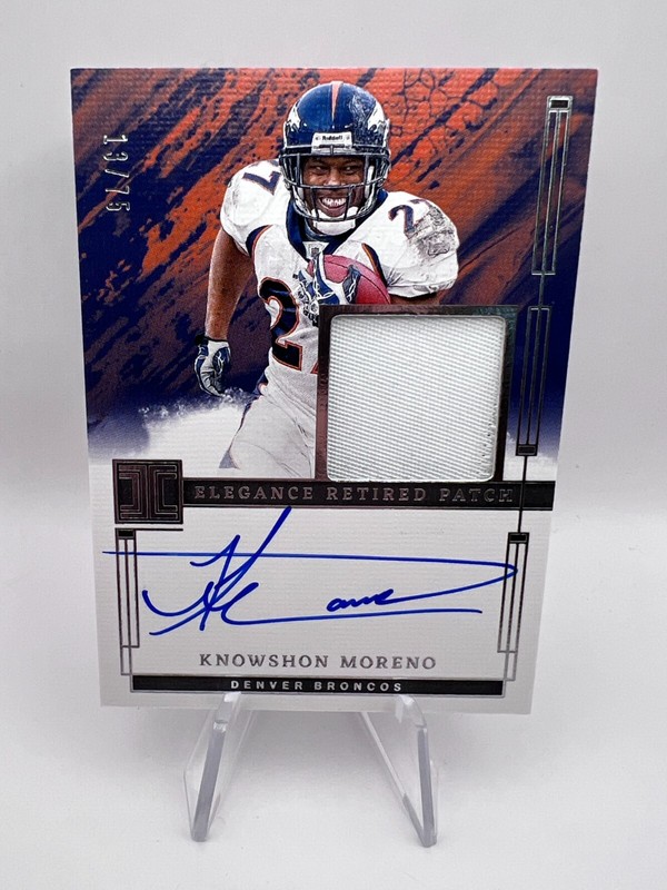 Knowshon Moreno – 2024 Impeccable Elegance Retired Patch Auto 13/75 Broncos SP