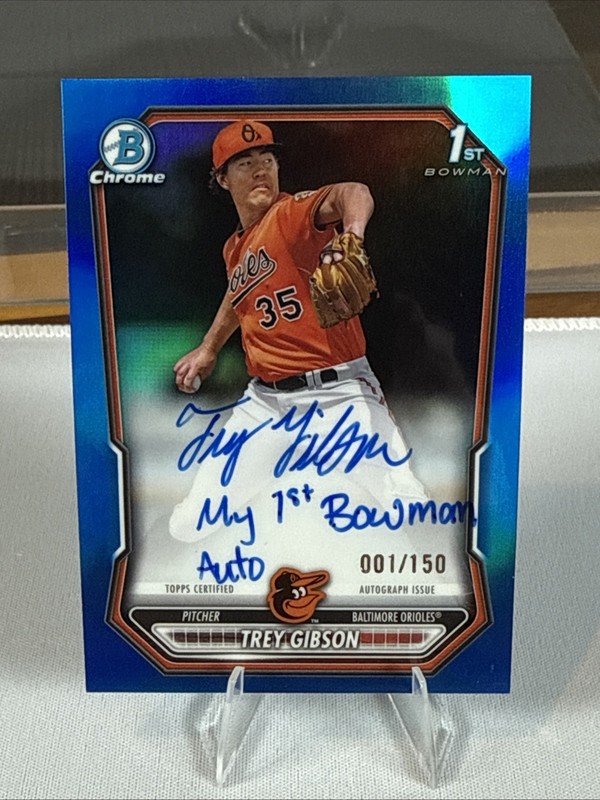 2026 Bowman Trey Gibson True Blue My 1st Bowman 001/150 A True 1/1