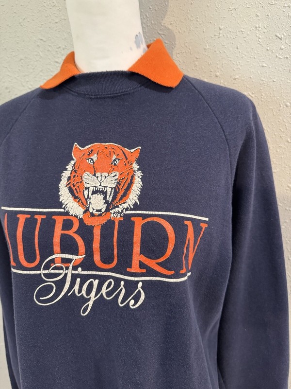 Vintage 80s 90s Jerzees Collared Auburn Sweatshirt Rare L-XL Granny gallery