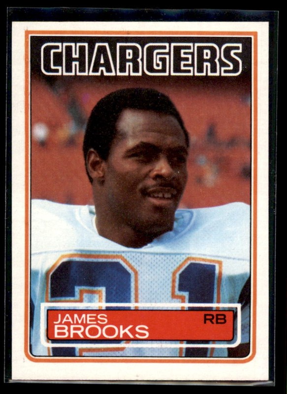 1983 Topps James Brooks #372 San Diego Chargers