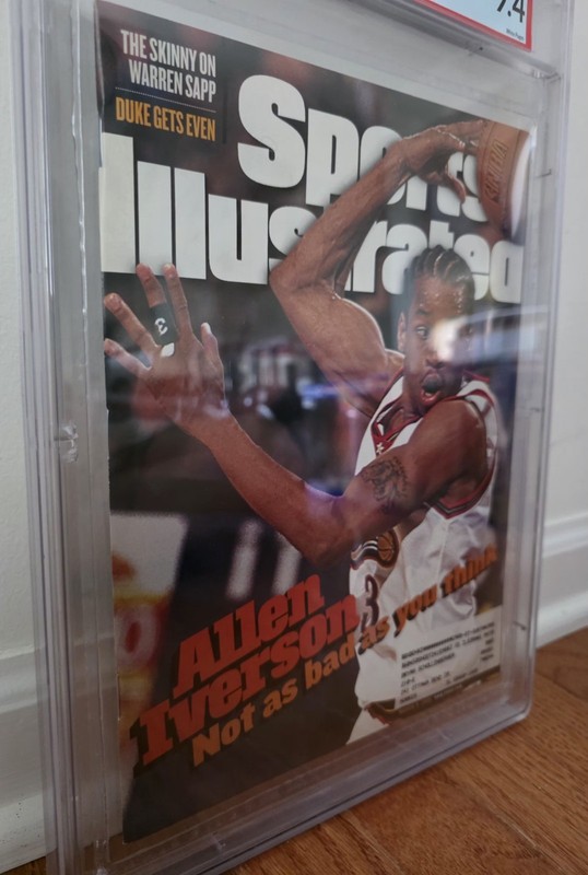 1st Cover 1998 Allen Iverson Philadelphia 76ers Sports Illustrated PSA 9.4 RC AI gallery