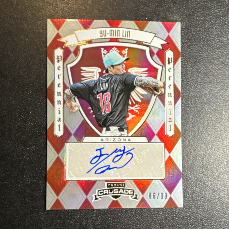 Panini Crusade 2025 Perennial Prospect Signatures Yu-Min Lin Auto 86/99 (H)