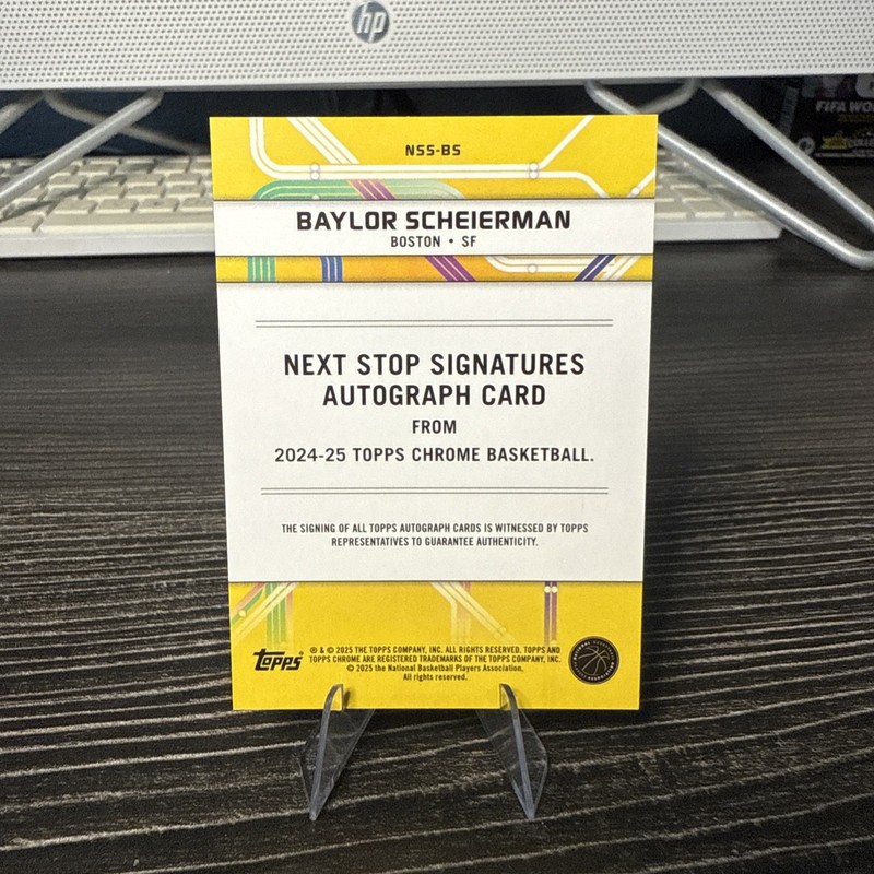 Baylor Scheierman 2024-25 Topps Chrome Next Stop Purple Geometric Rookie Auto gallery