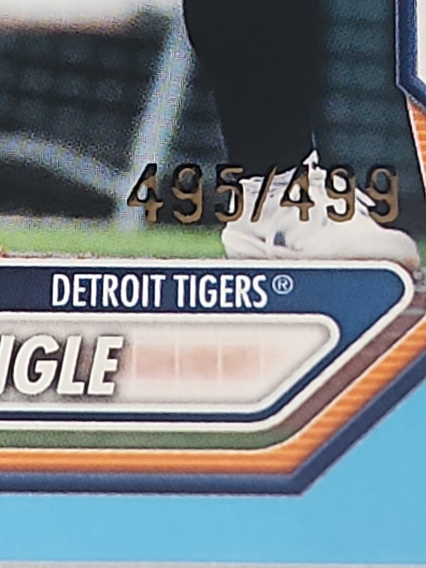 2026 Bowman KEVIN MCGONIGLE Sky Blue Paper Prospect Card 495/499 BP-145 Tigers gallery