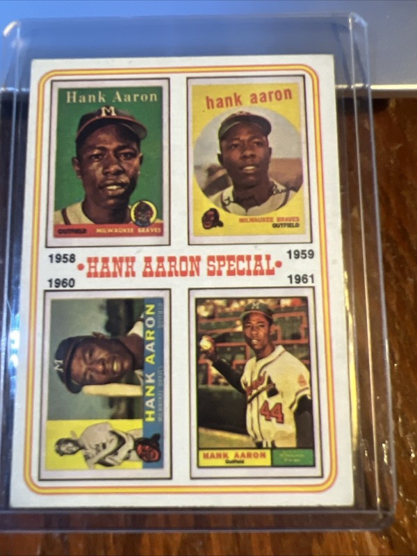 Hank Aaron 1974 Topps Special (1958 1959 1960 1961) #3 HOF EX Range Braves