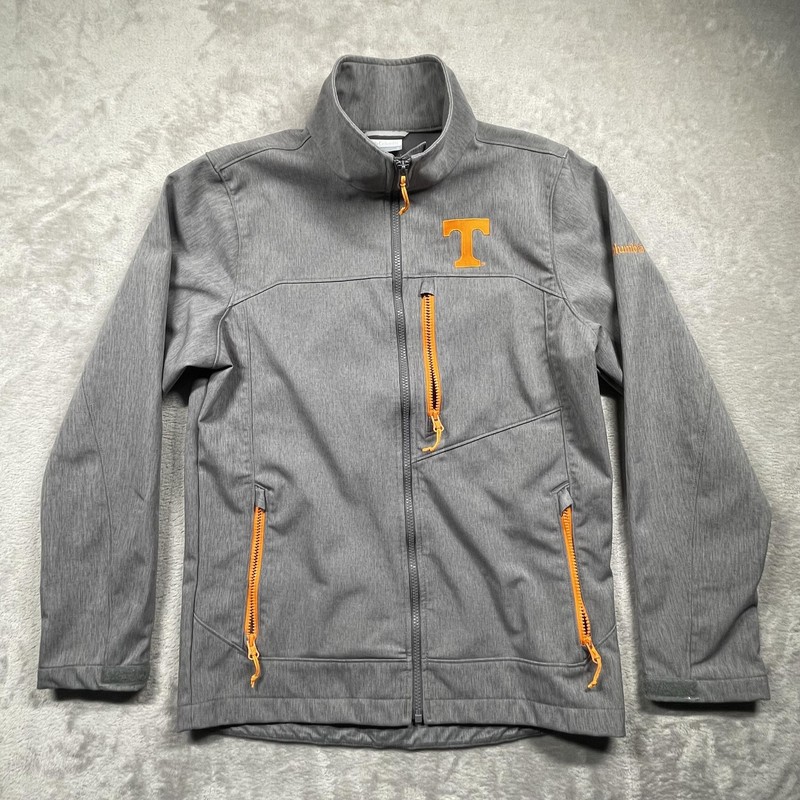Tennessee Volunteers Jacket Mens Small Gray NCAA Football Columbia Full Zip