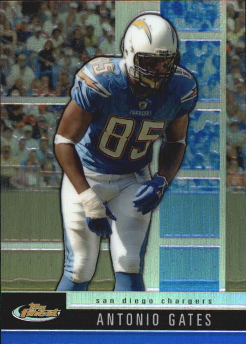 2008 Finest Blue Refractors/Xfractors #84 Antonio Gates Card