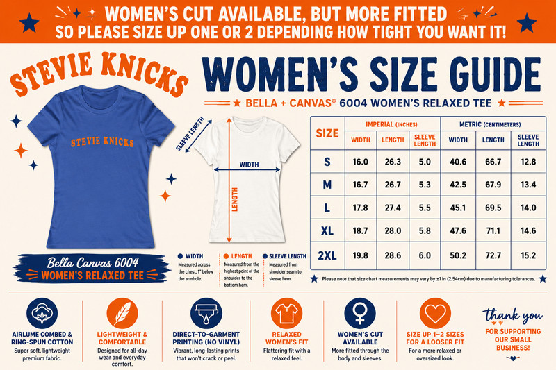 New Stevie Knicks Shirt - Taylor Tees - Blue and Orange gallery